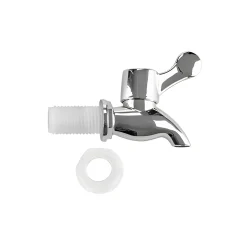 Ablasshahn Kunststoff 16 mm silber