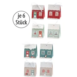 Adventskalender Bastelset 'Weihnachtshaus', 48-teilig