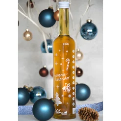 Adventskalender-Flasche 500 ml weiß