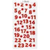 Adventskalender-Zahlen Glitter rot, 24 Stück