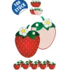 Anhängeetikett 'Erdbeere', 100 Stück