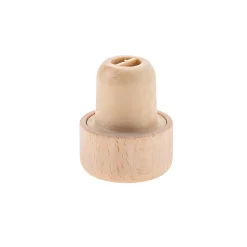 Ausgießerkorken Kunststoff 19 mm mit Holzkappe