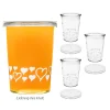 Becherglas 150 ml 'Herzen', 4er Set