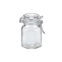 Bügelglas  100 ml achteckig