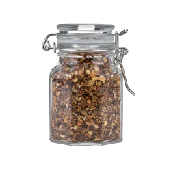 Bügelglas  100 ml achteckig