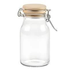 Bügelglas  165 ml mit Holzdeckel