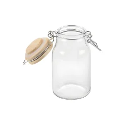 Bügelglas  165 ml mit Holzdeckel