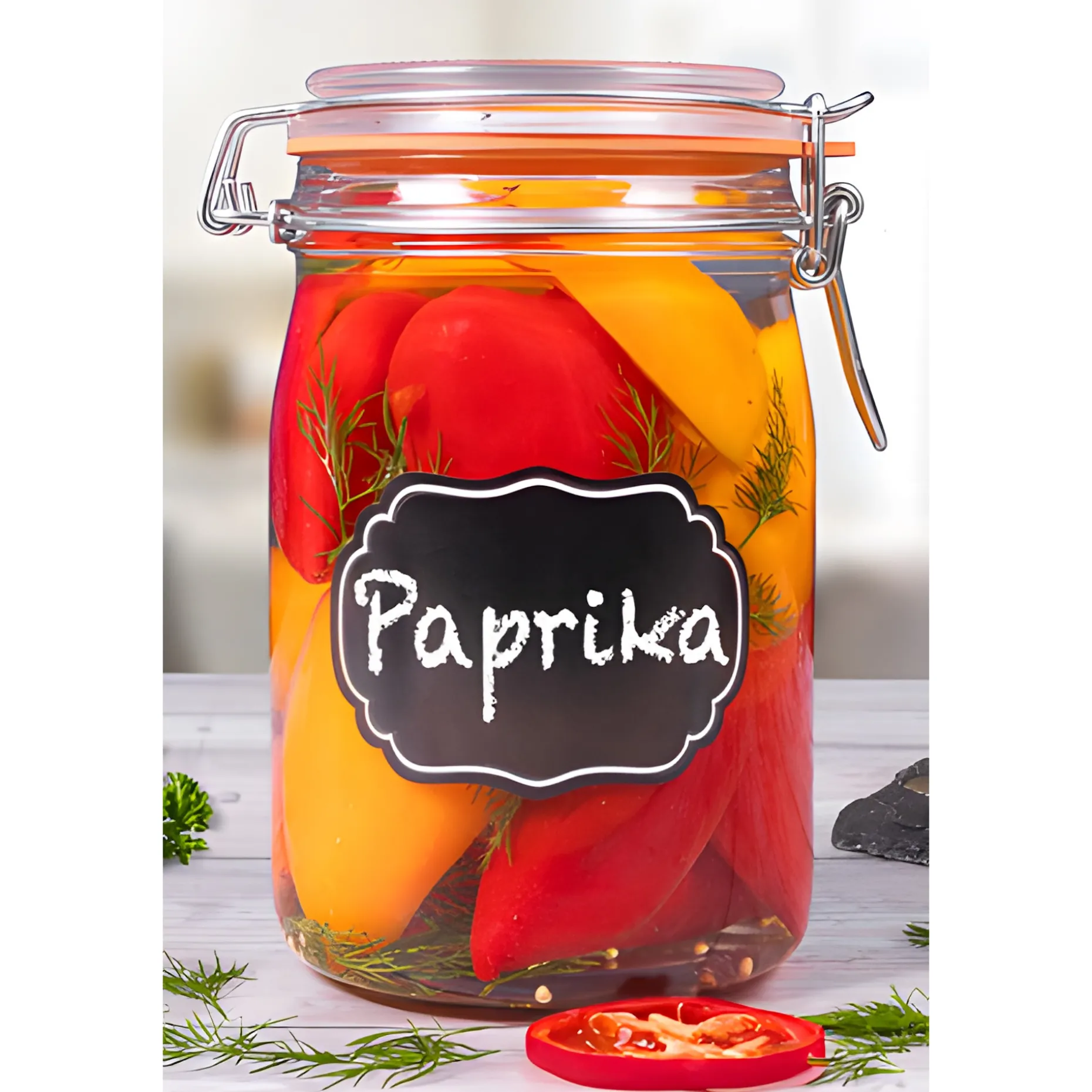 Bügelglas 'Ermetico' 1000 ml mit Tafel