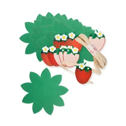 Blattdeckchen-Set 'Erdbeere', 21-teilig