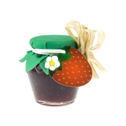 Blattdeckchen-Set 'Erdbeere', 21-teilig