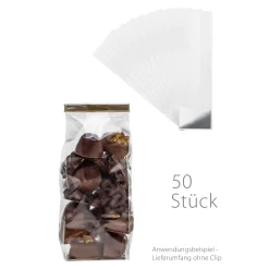 Blockbodenbeutel mit Bodenblatt 70+50 x 250 mm, 50 Stück