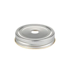 CT 70 Trinkhalmdeckel silber, Loch Ø 13 mm