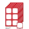 Cubi Etikettenbogen rot, 5 Blatt