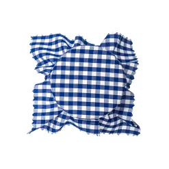 Deckchen 120 mm blau kariert