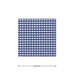 Deckchen 120 mm blau kariert