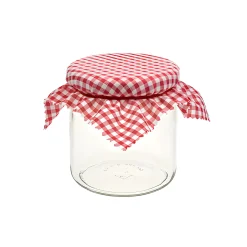 Deckchen 150 mm rot kariert