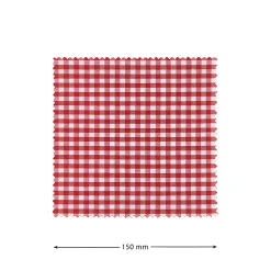 Deckchen 150 mm rot kariert