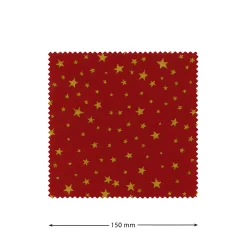 Deckchen 150 mm rot mit goldenen Sternen