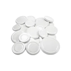 Deckel-Sortiment weiß past., 21-teilig