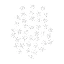 Deko-Spinnen 3,5 cm, transparent, 40 Stück