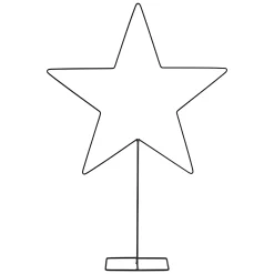 Dekostern mit Standfuß, schwarz, 50 cm