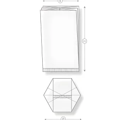 Diamantbeutel 110 x 600 mm Ø 200 mm,  50 Stück
