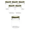 6er Set Rundglas 275 ml mit Deckel gold