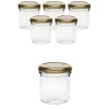 6er Set Sturzglas 167 ml mit Deckel gold