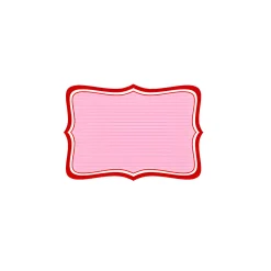 Etiketten 65 x 45 mm rot gestreift, A5, 64 Stück