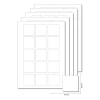 Etiketten 50 x 50 mm weiß -  5 Blatt A4