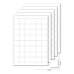 Etiketten 33 x 33 mm weiß -  5 Blatt A4
