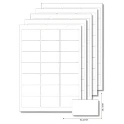 Etiketten 63,5 x 38,1 mm weiß -  5 Blatt A4