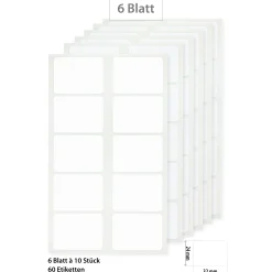 Etiketten 32 x 24 mm, weiß, 60 Stück