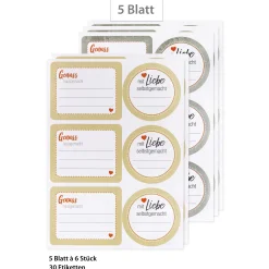 Etiketten 'Selbst gemacht', 30 Stück