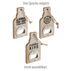 Flaschenöffner aus Holz mit Kordel, 10 cm