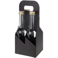 Flaschenkarton 4er 130 x 130 x 290 mm schwarz