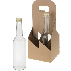 Flaschenkarton 4er 130 x 130 x 290 mm natur