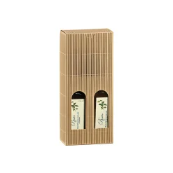 Flaschenkarton 2er  90 x 45 x 215 mm natur
