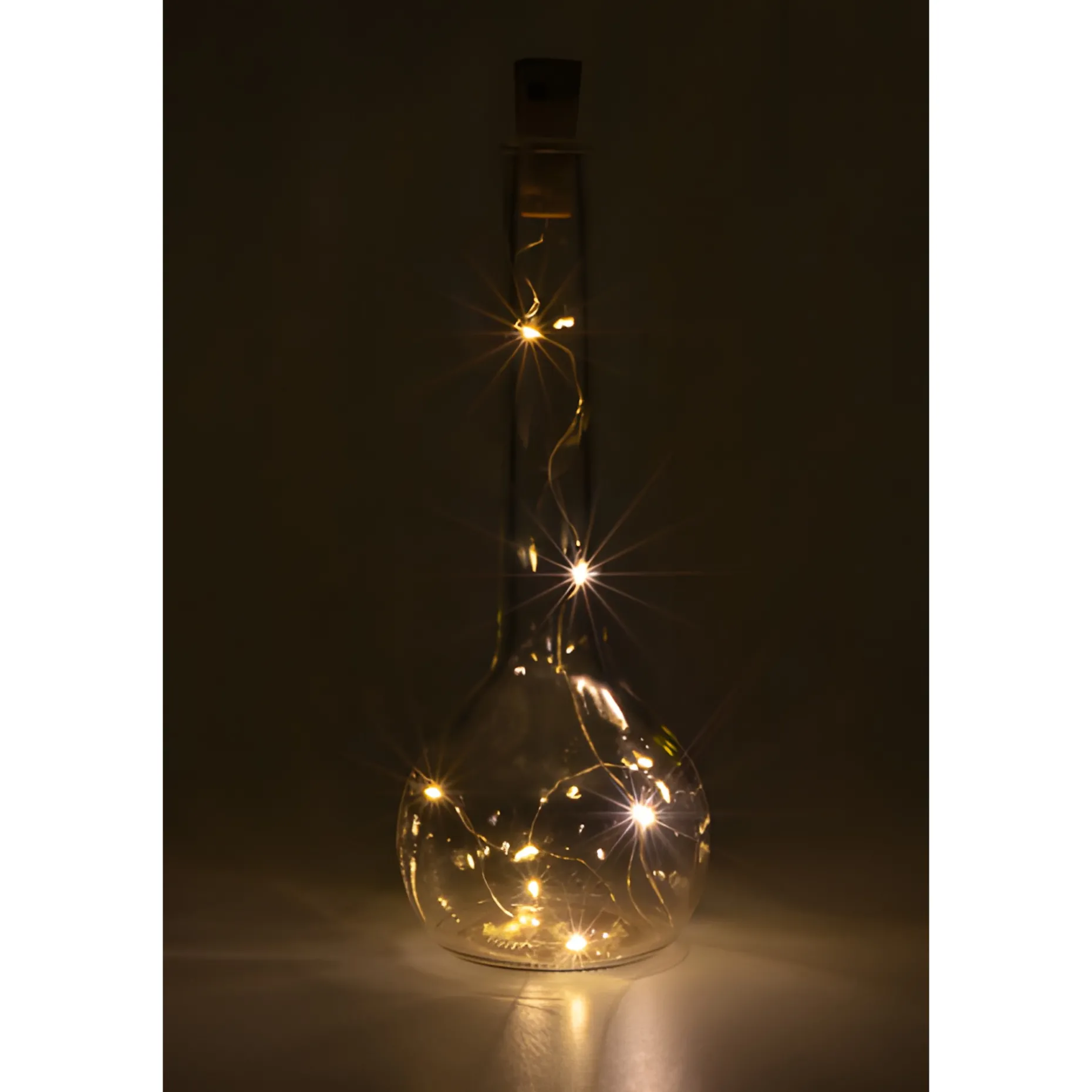 Flaschenlicht mit Abschaltautomatik, 8 LEDs, warmweiß