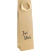 Flaschentasche 'Für Dich' natur, 10 x 8 x 35 cm