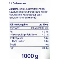 Gelierzucker 2:1 XXL, 1 kg
