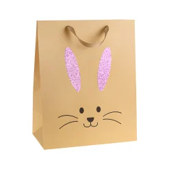 Geschenktüte 'Osterhase mit Glitzerohren' , XXL