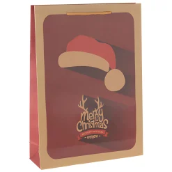 Geschenktüte 'Weihnachtsmütze mit Bommel', groß
