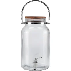 Getränkespender 6 Liter mit Holzdeckel und Henkel