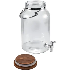 Getränkespender 6 Liter mit Holzdeckel und Henkel