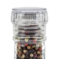 Gewürzmühle transparent mit Edelstahlmahlwerk