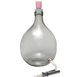 Glasballon 5000 ml gebohrt mit Ablassgarnitur