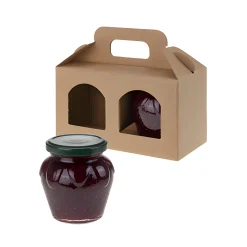 Gläserkarton 2er 170 x 80 x 90 mm natur