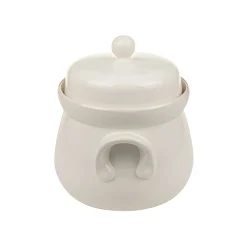 Gärtopf  4 Liter creme-weiß mit Beschwerungssteinen