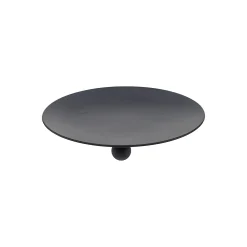 Kerzenständer flach, Ø 12 cm, schwarz